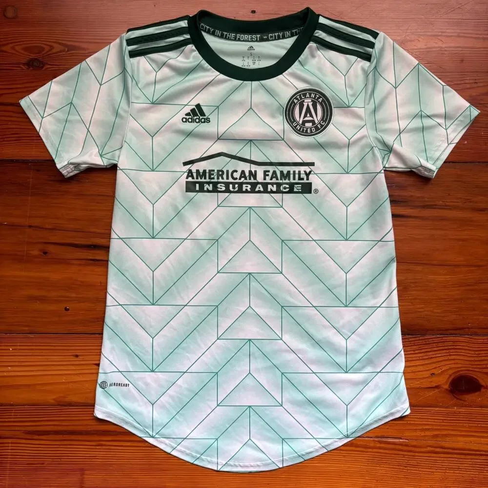 Adidas Atlanta United FC Soccer Jersey Women's Size S 2022 The Forest Kit Away
